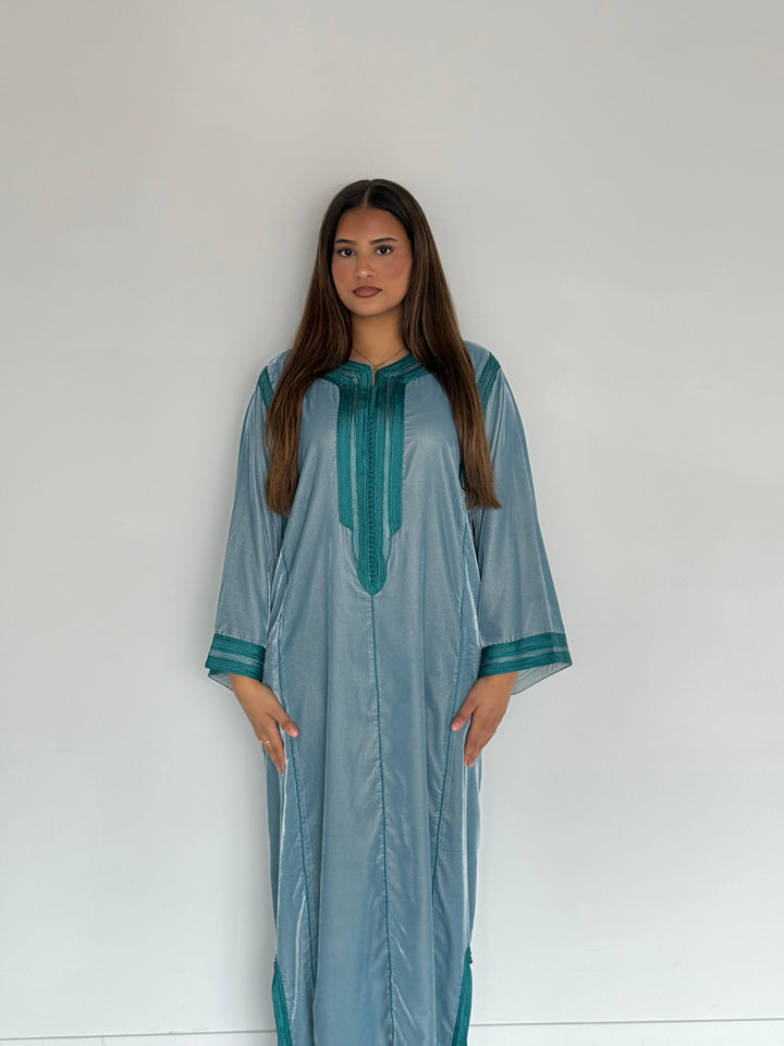 KANDOURA VELVET MISTY BLUE | MIORÉ