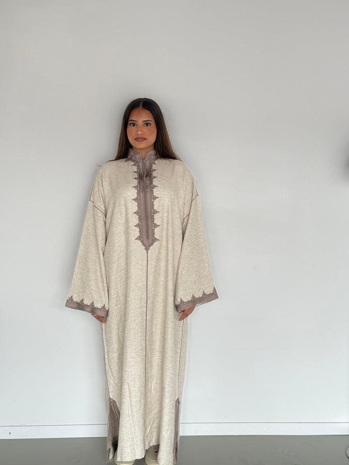 KANDOURA LINEN SOFT OAT/TAUPE | MIORÉ