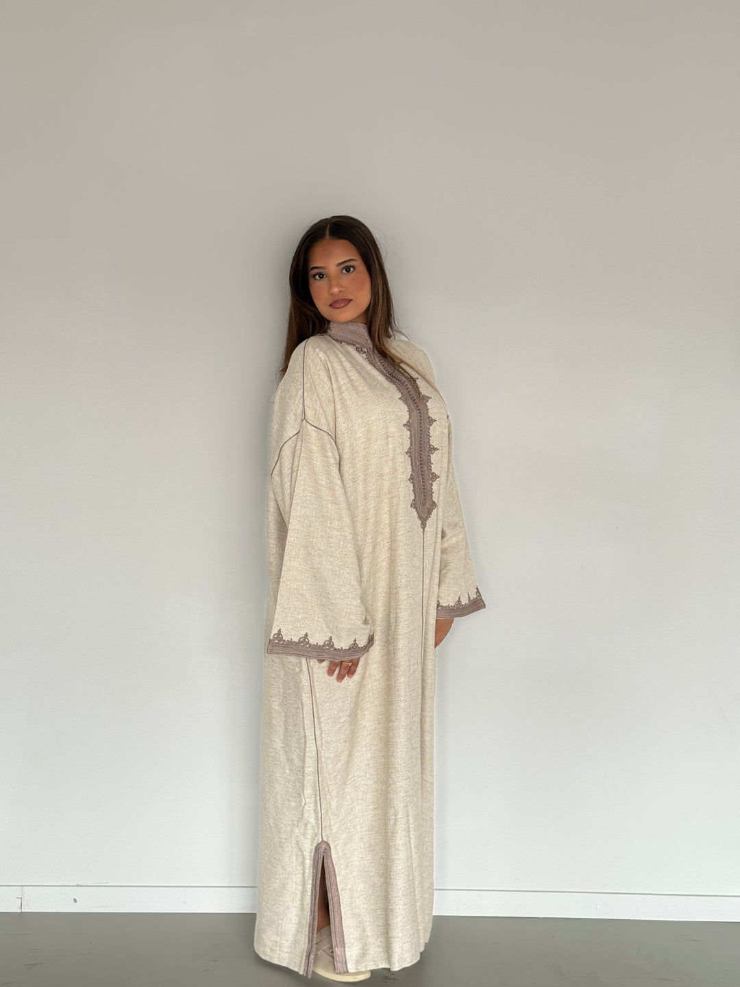 KANDOURA LINEN SOFT OAT/TAUPE | MIORÉ
