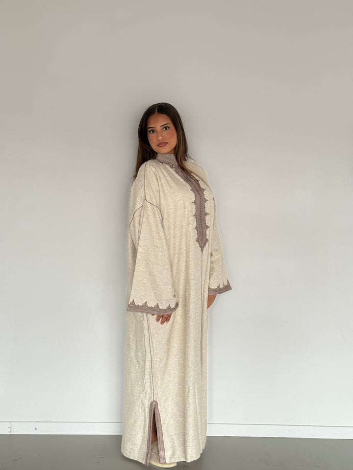 KANDOURA LINEN SOFT OAT/TAUPE | MIORÉ