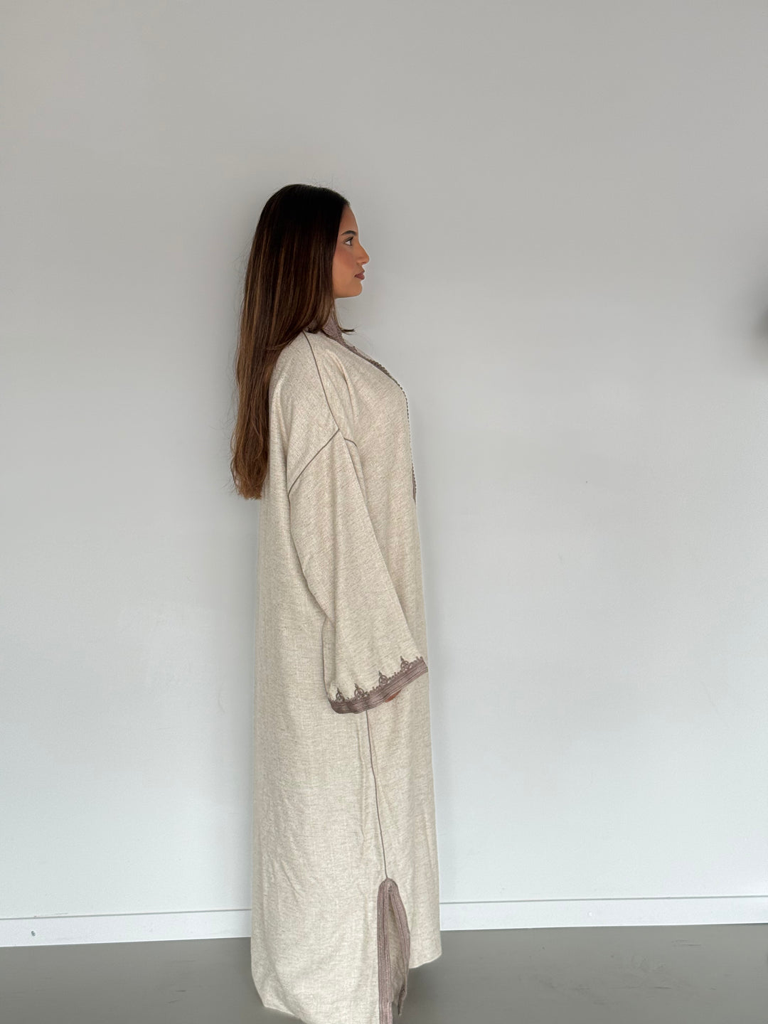 KANDOURA LINEN SOFT OAT/TAUPE | MIORÉ