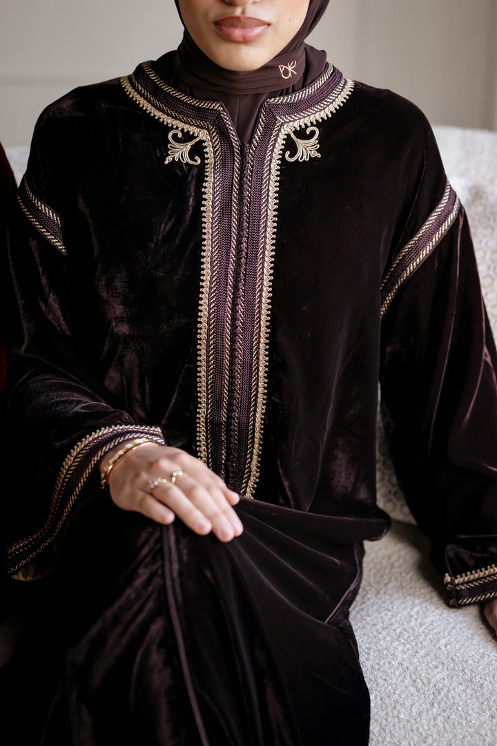 KANDOURA VELVET DARK CHOCOLATE | MIORÉ