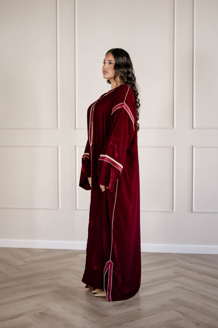 KANDOURA VELVET BURGUNDY | MIORÉ